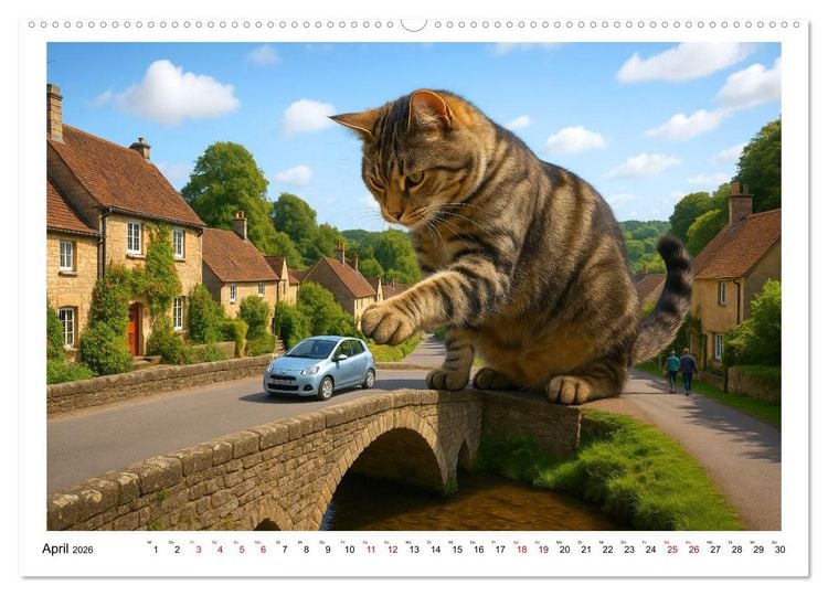 Produktbild: Katzen Weltherrschaft (hochwertiger Premium Wandkalender 2026 DIN A2 quer), Kunstdruck in Hochglanz