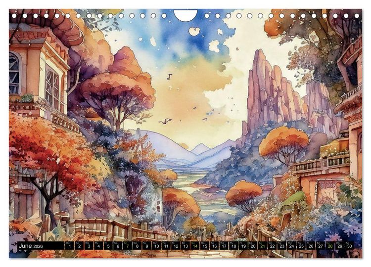 Produktbild: Visions of a Fairytale World (Wall Calendar 2026 DIN A4 landscape), CALVENDO 12 Month Wall Calendar