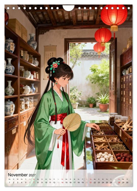 Produktbild: Hanfu und Herzensbande (Wandkalender 2027 DIN A4 hoch), CALVENDO Monatskalender