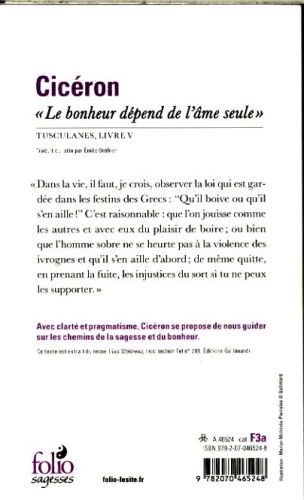 Produktbild: Le bonheur d&eacute;pend de l'&acirc;me seule : Tusculanes, livre V
