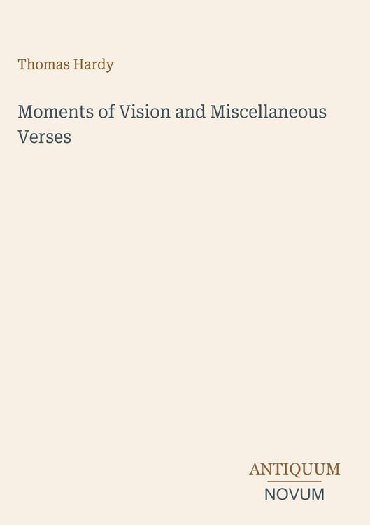 Produktbild: Moments of Vision and Miscellaneous Verses