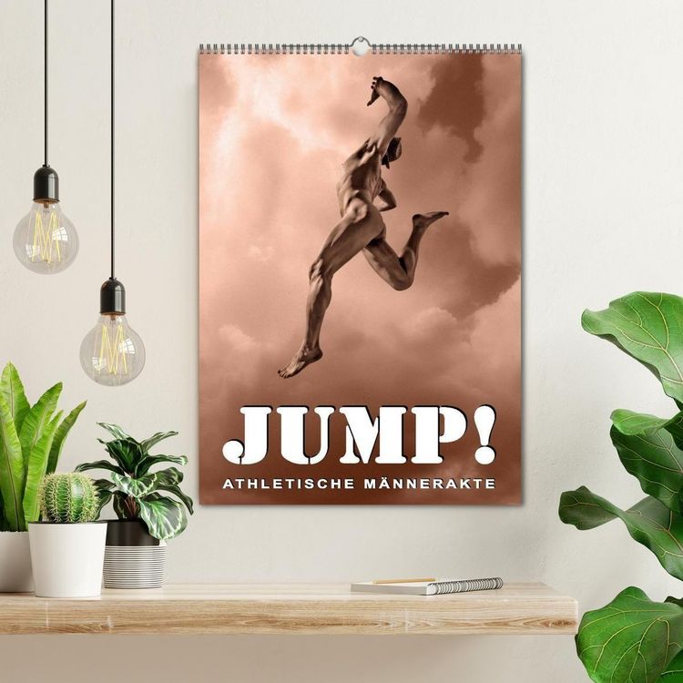 Produktbild: JUMP! ATHLETISCHE M&Auml;NNERAKTE (Wandkalender 2027 DIN A2 hoch), CALVENDO Monatskalender