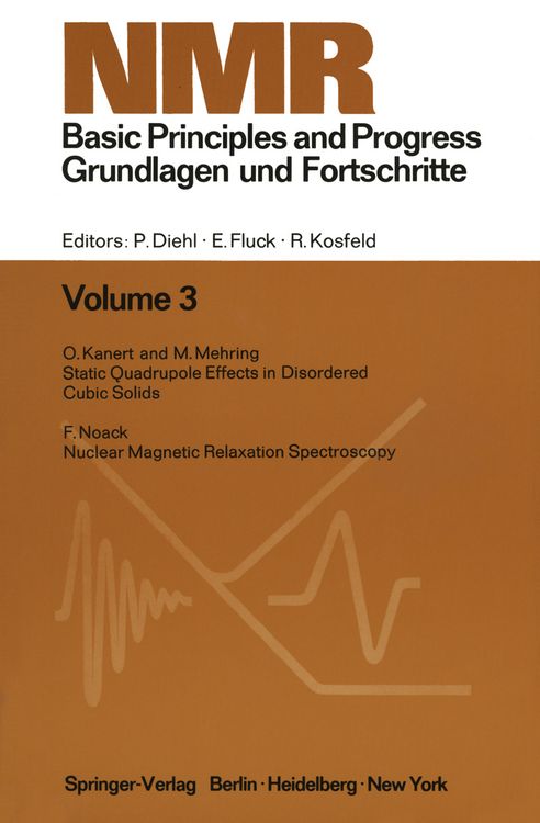 Produktbild: NMR Basic Principles and Progress / NMR Grundlagen und Fortschritte