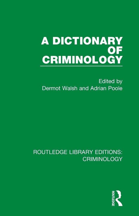 Produktbild: A Dictionary of Criminology