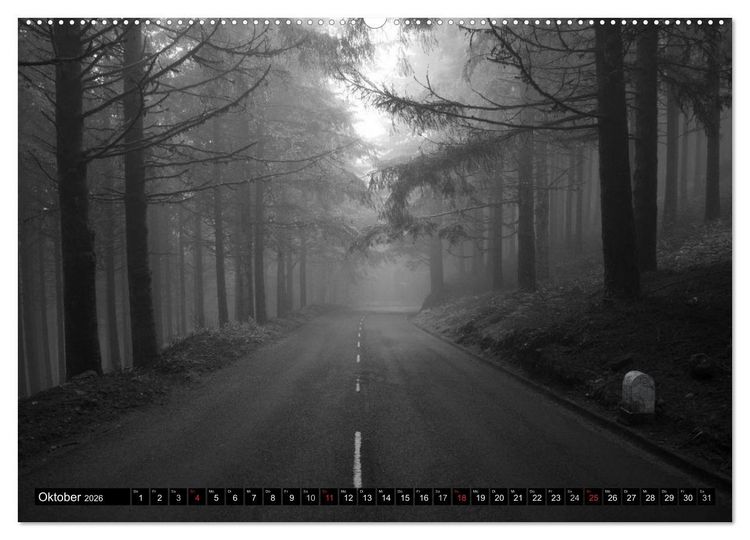 Produktbild: Stille Momente in Schwarz-Weiss (hochwertiger Premium Wandkalender 2026 DIN A2 quer), Kunstdruck in Hochglanz