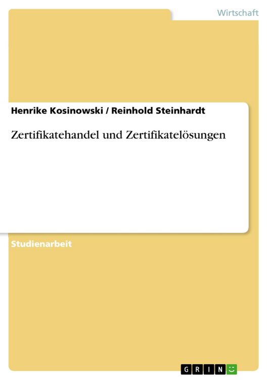 Produktbild: Zertifikatehandel und Zertifikatel&ouml;sungen