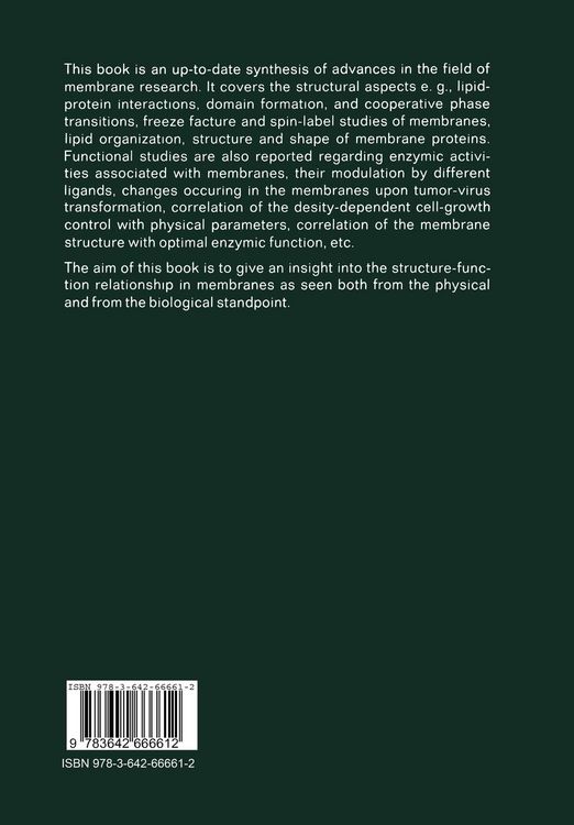 Produktbild: Structural and Kinetic Approach to Plasma Membrane Functions