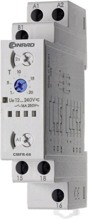 Produktbild: CMFR-66 Zeitrelais Multifunktional 1 St. Zeitbereich: 24h (max) 1 Wechsler
