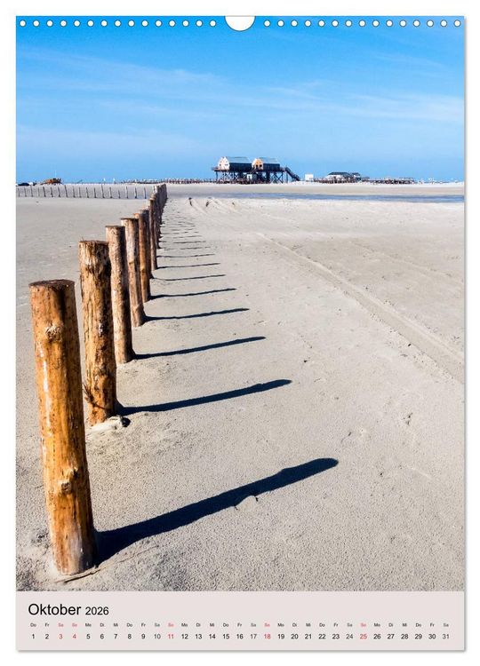 Produktbild: NORDSEEFLAIR - St. Peter Ording und Westerhever (Wandkalender 2026 DIN A3 hoch), CALVENDO Monatskalender