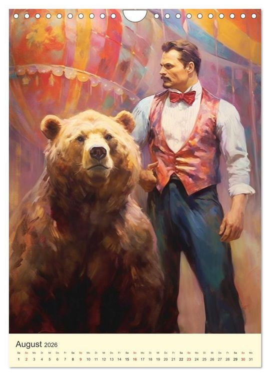 Produktbild: Zirkus. Manege frei! Willkommen im nostalgischen Wunderland (Wandkalender 2026 DIN A4 hoch), CALVENDO Monatskalender
