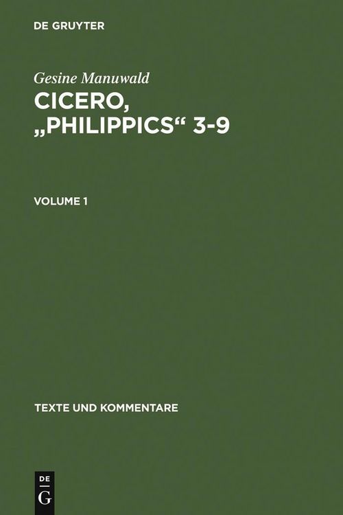 Produktbild: Cicero, "Philippics" 3-9