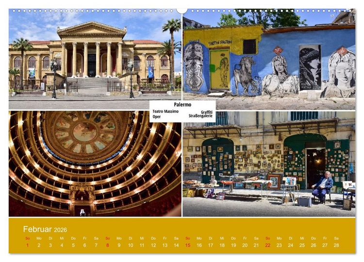 Produktbild: Palermo und der Westen von Sizilien (Wandkalender 2026 DIN A2 quer), CALVENDO Monatskalender