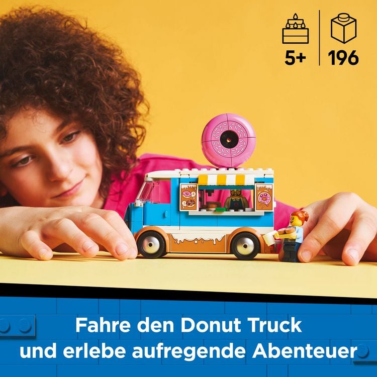 Produktbild: LEGO City Donut Truck - Spielzeug Foodtruck f&uuml;r Kinder ab 5 Jahren 60452