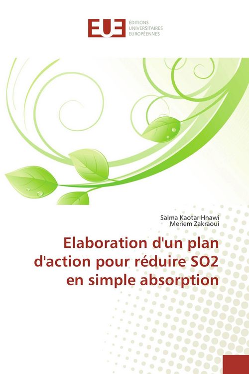 Produktbild: Elaboration d'un plan d'action pour r&eacute;duire SO2 en simple absorption