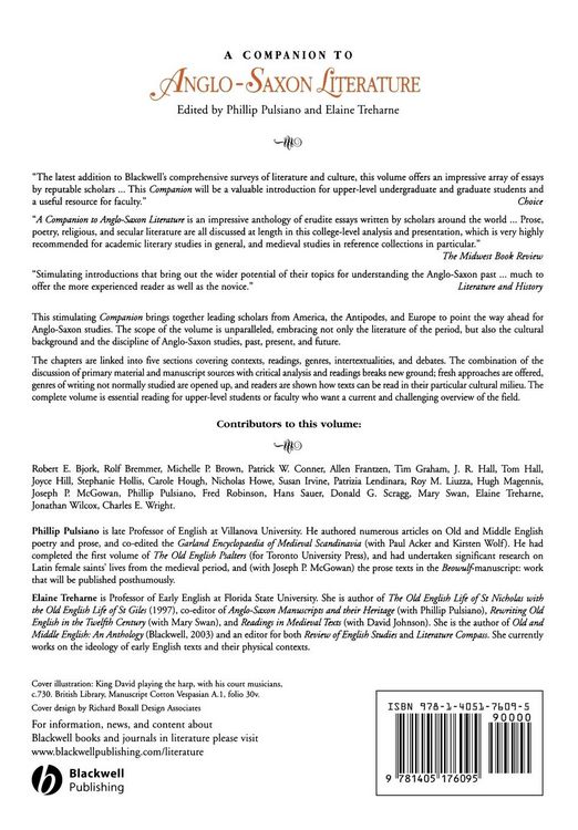 Produktbild: A Companion to Anglo-Saxon Literature