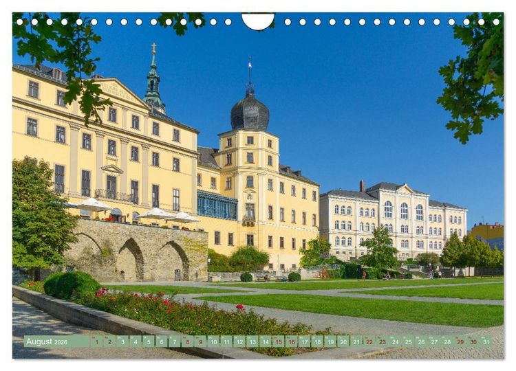 Produktbild: Greiz - Perle an der wei&szlig;en Elster in Th&uuml;ringen (Wandkalender 2026 DIN A4 quer), CALVENDO Monatskalender