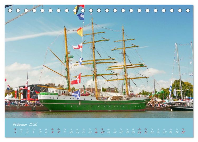 Produktbild: SAIL Bremerhaven. Segelspektakel zum Wegtr&auml;umen (Tischkalender 2026 DIN A5 quer), CALVENDO Monatskalender