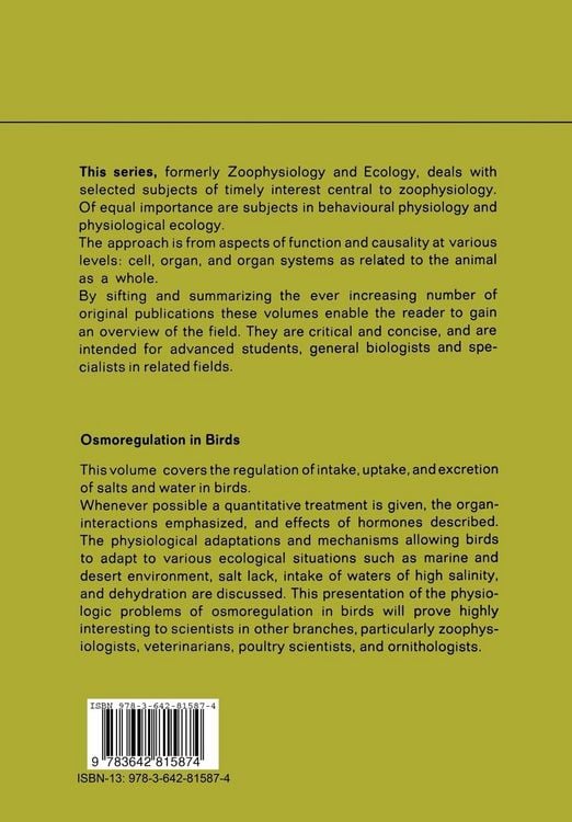 Produktbild: Osmoregulation in Birds