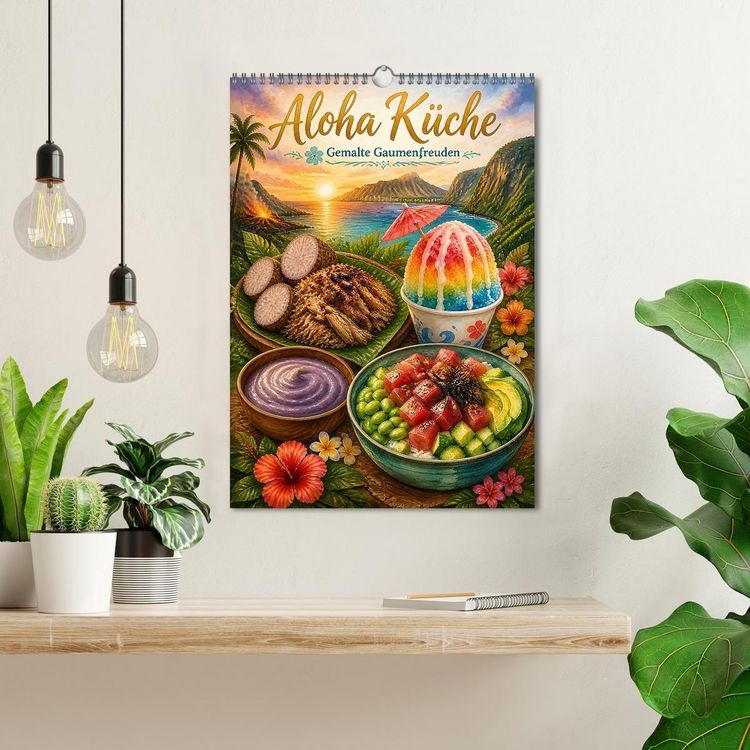 Produktbild: Aloha K&uuml;che - Gemalte Gaumenfreuden (Wandkalender 2027 DIN A3 hoch), CALVENDO Monatskalender
