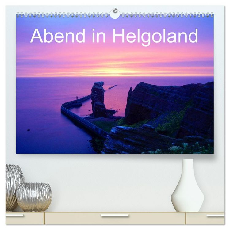 Produktbild: Abend in Helgoland (hochwertiger Premium Wandkalender 2026 DIN A2 quer), Kunstdruck in Hochglanz