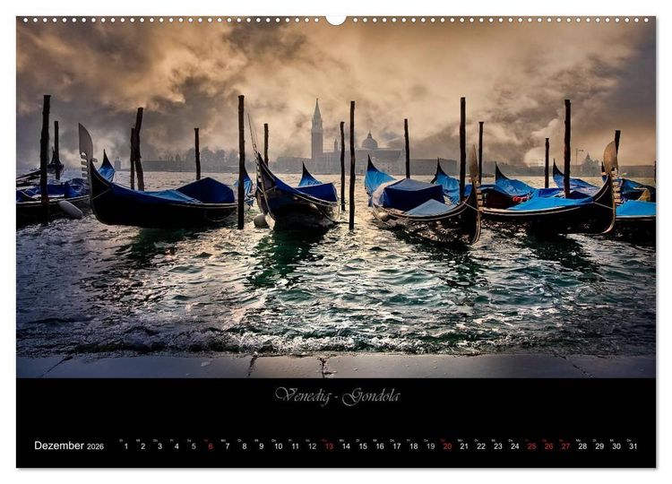 Produktbild: Venedig &ndash; La Serenissima (hochwertiger Premium Wandkalender 2026 DIN A2 quer), Kunstdruck in Hochglanz
