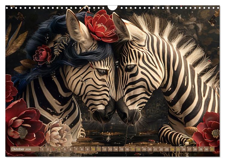 Produktbild: ZEBRAS - Modern Art (Wandkalender 2026 DIN A3 quer), CALVENDO Monatskalender