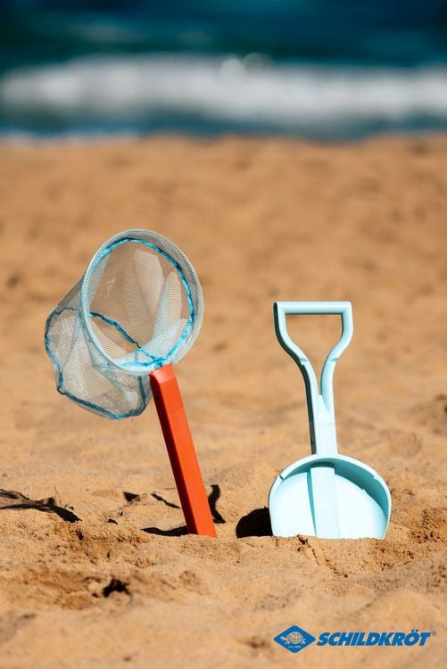 Produktbild: Schildkr&ouml;t 970248 - BeachToy Set 2in1, Schaufel+Kescher, ausziehbar, Shovel Fishing Net, Strandspielzeug