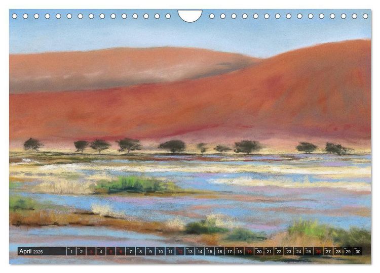 Produktbild: Afrika in Pastellgem&auml;lden (Wandkalender 2026 DIN A4 quer), CALVENDO Monatskalender