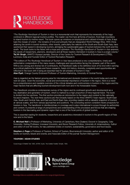 Produktbild: The Routledge Handbook of Tourism in Asia