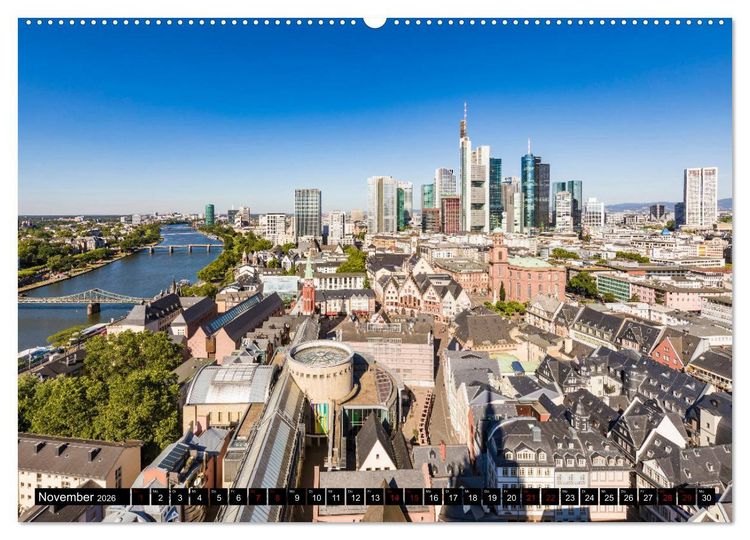 Produktbild: FRANKFURT Impressionen aus Mainhattan (Wandkalender 2026 DIN A2 quer), CALVENDO Monatskalender