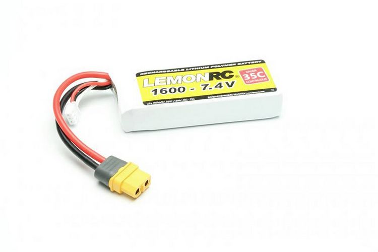 Produktbild: LemonRC Modellbau-Akkupack (LiPo) 7.4V 1600 mAh Zellen-Zahl: 2 35 C Softcase XT60