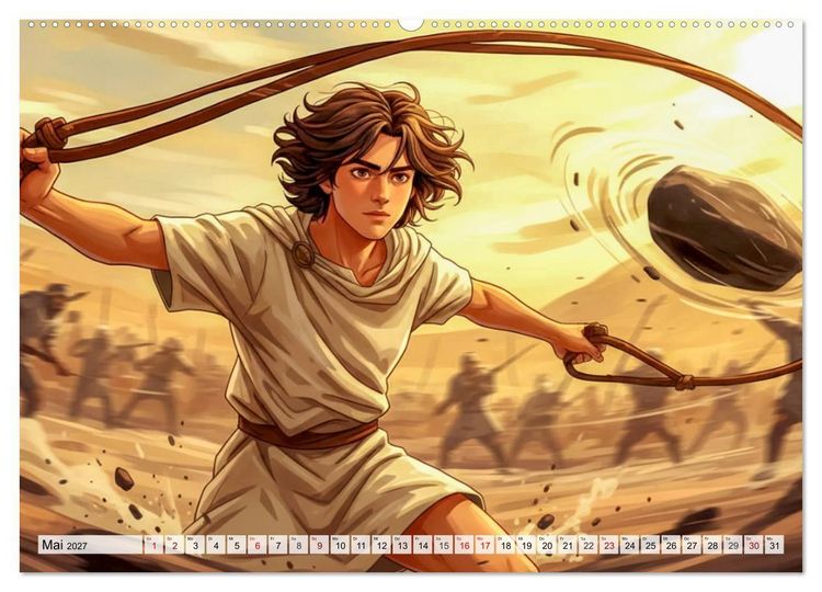 Produktbild: David gegen Goliath &ndash; Mut besiegt St&auml;rke (Wandkalender 2027 DIN A2 quer), CALVENDO Monatskalender