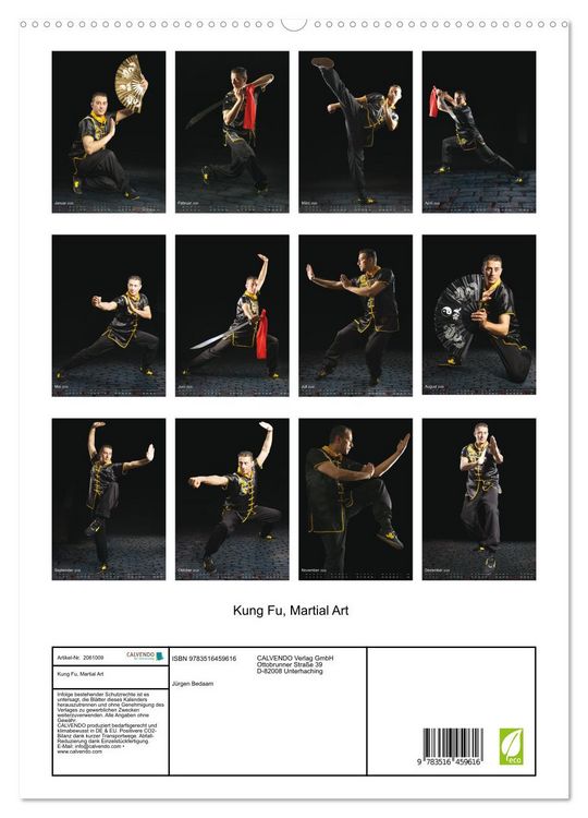 Produktbild: Kung Fu, Martial Art (hochwertiger Premium Wandkalender 2026 DIN A2 hoch), Kunstdruck in Hochglanz