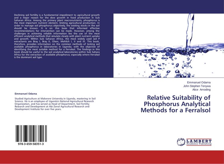 Produktbild: Relative Suitability of Phosphorus Analytical Methods for a Ferralsol