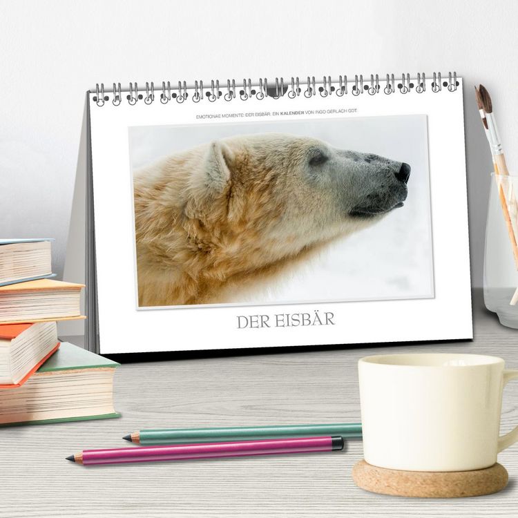 Produktbild: Emotionale Momente: Der Eisb&auml;r. (Tischkalender 2026 DIN A5 quer), CALVENDO Monatskalender