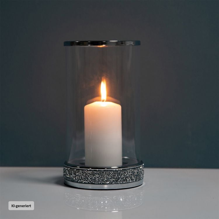Produktbild: HTI-Living Kerzenhalter Zylinder mit Diamanteffekt Kerzenhalter Zylinder mit Diamanteffekt