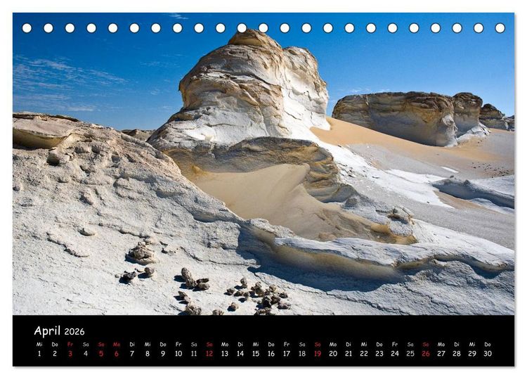 Produktbild: Weisse W&uuml;ste &Auml;gypten (Tischkalender 2026 DIN A5 quer), CALVENDO Monatskalender