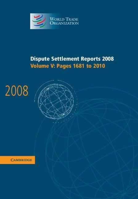 Produktbild: Dispute Settlement Reports 2008