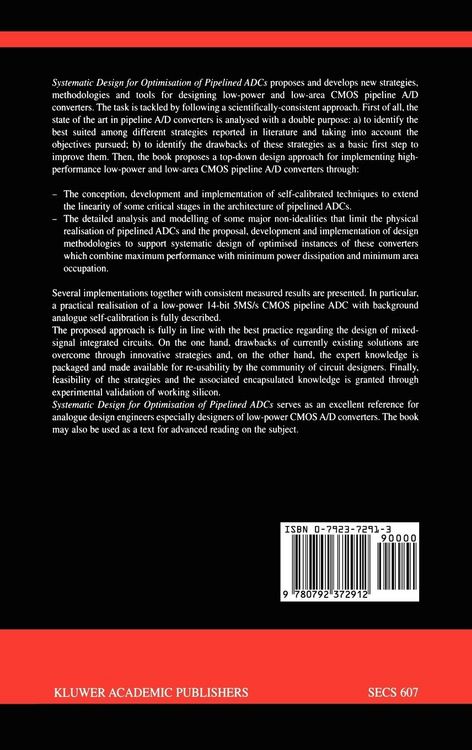 Produktbild: Systematic Design for Optimisation of Pipelined ADCs