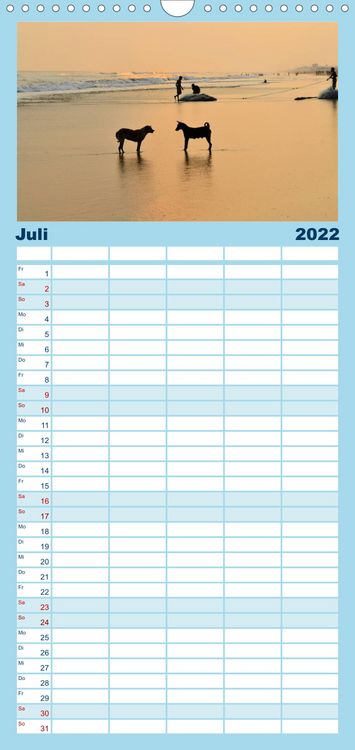 Produktbild: Familienplaner Hunde aus aller Welt (Wandkalender 2022 , 21 cm x 45 cm, hoch)