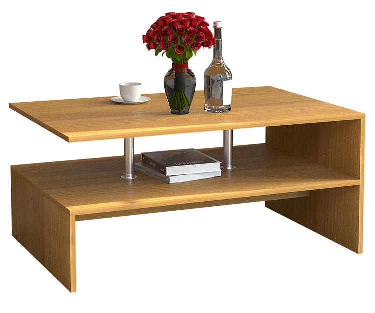 Produktbild: Holz Sofatisch Couchtisch Wohnzimmertisch Maliso L