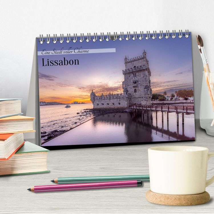 Produktbild: Eine Stadt voller Charme - Lissabon (Tischkalender 2026 DIN A5 quer), CALVENDO Monatskalender