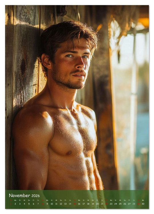 Produktbild: Muskeln, Heu und Herz - Sexy M&auml;nner vom Dorf (hochwertiger Premium Wandkalender 2026 DIN A2 hoch), Kunstdruck in Hochglanz