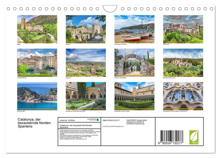 Produktbild: Catalunya, der bezaubernde Norden Spaniens (Wandkalender 2026 DIN A4 quer), CALVENDO Monatskalender