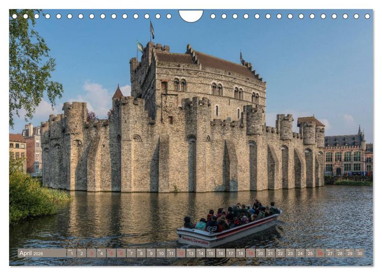 Produktbild: Bruges and Ghent, a photographic city tour in Flanders. (Wall Calendar 2026 DIN A4 landscape), CALVENDO 12 Month Wall Calendar