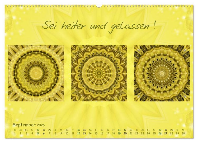 Produktbild: Mandala Trilogien (Wandkalender 2026 DIN A2 quer), CALVENDO Monatskalender