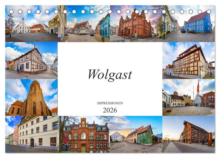 Produktbild: Wolgast Impressionen (Tischkalender 2026 DIN A5 quer), CALVENDO Monatskalender