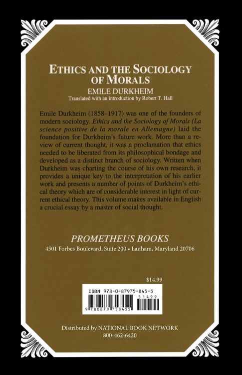 Produktbild: Ethics and the Sociology of Morals