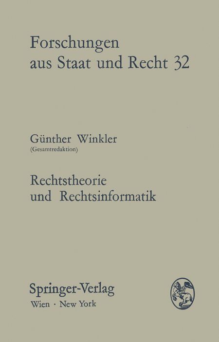 Produktbild: Rechtstheorie und Rechtsinformatik