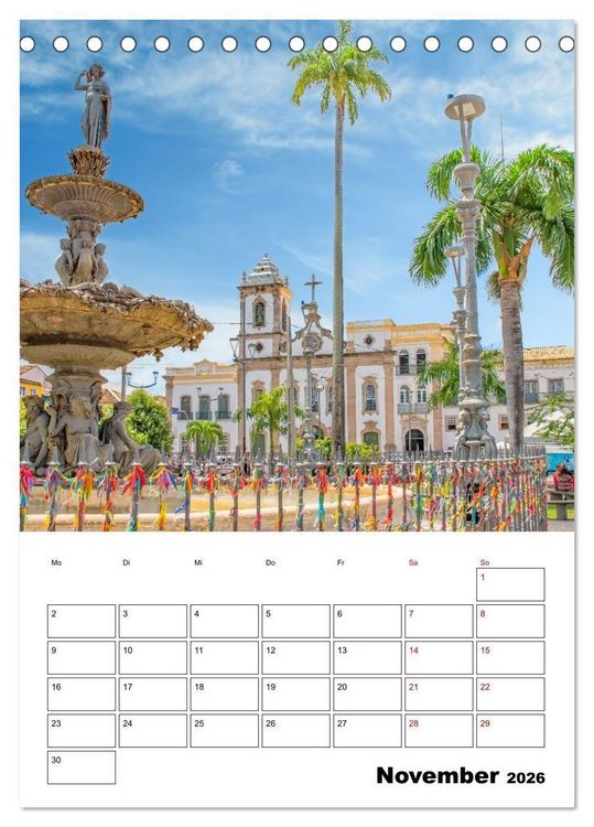Produktbild: Salvador de Bahia - wundersch&ouml;nes Reiseziel (Tischkalender 2026 DIN A5 hoch), CALVENDO Monatskalender